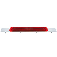 Chrome Top Mud Flap Plate With 19 LED 17" Light Bar (with or without Bezel) - Red LEDs (Red Lens)