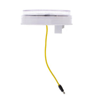 19 LED 4" Round Double Fury Stop, Turn, Tail Light w/ Warning Light - Red & Amber LEDs (Clear Lens)