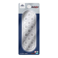 13 LED 6" Oval Double Fury Stop, Turn & Tail Light w/ Warning Light - Red & Amber LEDs (Clear Lens)