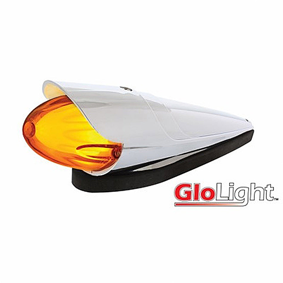 9 LED Dual Function GloLight Watermelon Grakon 1000 Style Cab Light Kit w/ Visor - Amber LEDs (Amber or Clear Lens)