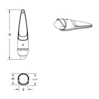19 LED Watermelon Grakon 1000 Style Cab Light Kit w/ Visor - Amber LEDs (Amber or Clear Lens)