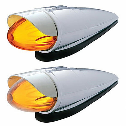 9 LED Dual Function GloLight Watermelon Grakon 1000 Cab Light Kit w/ Visor - Amber LEDs (Amber or Clear Lens)