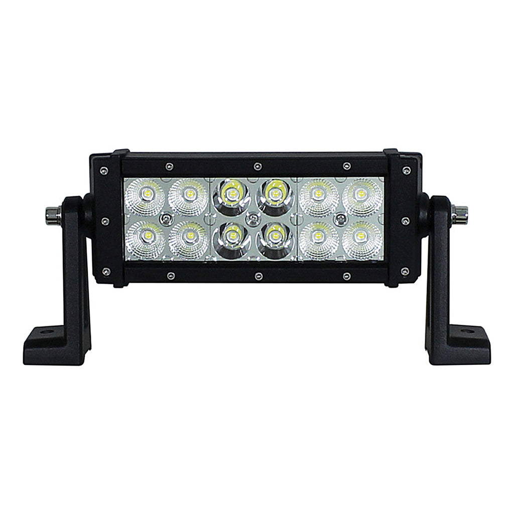 United Pacific - 12 High Power LED Dual Row 8" Curved Flood/Spot Light Bar