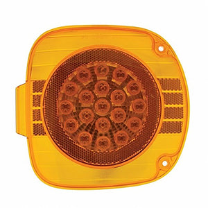 22 LED Turn Signal Light With Reflector For 1996-2010 Freightliner Century - Amber LEDs (Amber Lens)