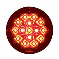 15 LED 2-3/8" Dual Function Signal Light For Harley Motorcycle - Red LEDs (Red Lens)