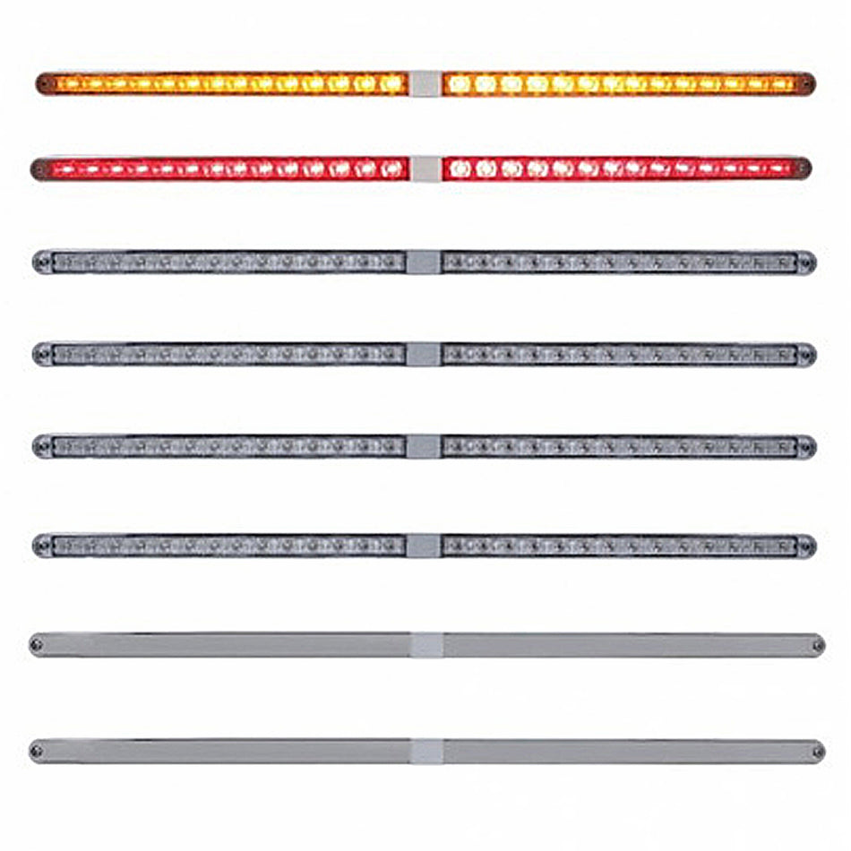 United Pacific - Dual 14 LED 12" Light Bars With Bezel (Various Colors)