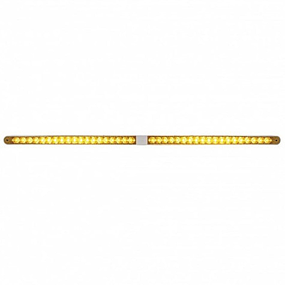 Dual 14 LED 12" Reflector Light Bars w/ Bezel - Amber or Red LEDs (Amber, Red or Clear Lens)