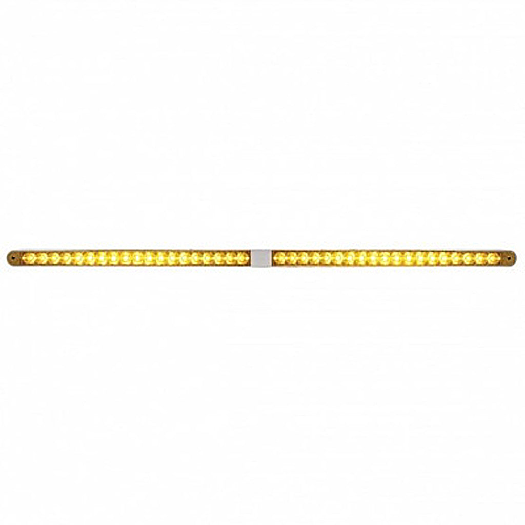 Dual 14 LED 12" Reflector Light Bars w/ Bezel - Amber or Red LEDs (Amber, Red or Clear Lens)