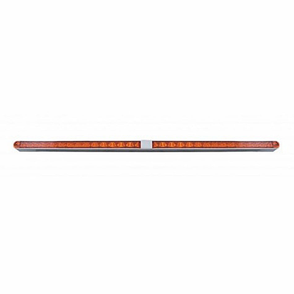 Dual 14 LED 12" Reflector Light Bars w/ Bezel - Amber or Red LEDs (Amber, Red or Clear Lens)