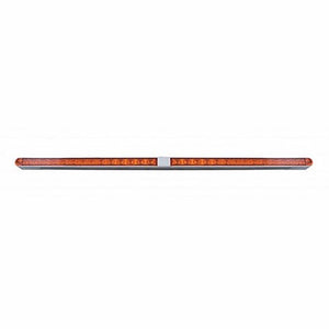 Dual 14 LED 12" Reflector Light Bars w/ Bezel - Amber or Red LEDs (Amber, Red or Clear Lens)