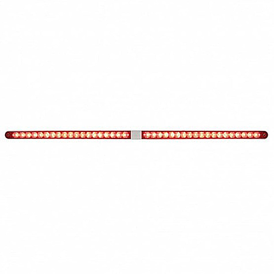 Dual 14 LED 12" Reflector Light Bars w/ Bezel - Amber or Red LEDs (Amber, Red or Clear Lens)