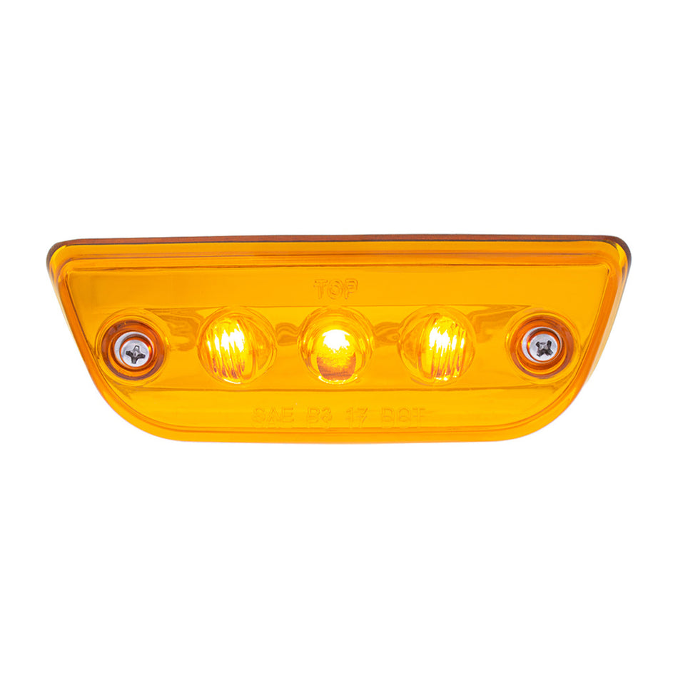 3 LED Cab Light For 2013-2021 Peterbilt 579 & Kenworth T680/T770/T880 - Amber LEDs (Amber Lens)