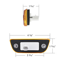 3 LED Cab Light For 2013-2021 Peterbilt 579 & Kenworth T680/T770/T880 - Amber LEDs (Amber Lens)