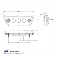 3 LED Cab Light For 2013-2021 Peterbilt 579 & Kenworth T680/T770/T880 - Amber LEDs (Amber Lens)