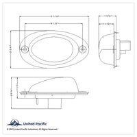 5 LED Turn Signal Light For 2008-2017 Freightliner Cascadia w/ Slope Lens - Amber LEDs (Amber Lens)