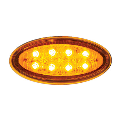 8 LED Fender Parking & Turn Signal Light For Peterbilt 386 (2006-2014) & 387 (2006-2010) - Amber LEDs (Amber Lens)