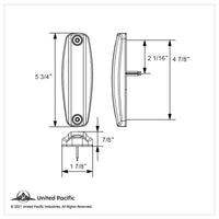 4 LED LIGHTTRACK Cab Light For 2018-2024 Freightliner Cascadia - Amber LEDs (Amber Lens)