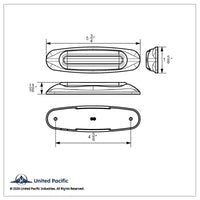 4 LED LIGHTTRACK Clearance/Marker Light - Amber or Red LEDs (Amber, Red or Clear Lens)