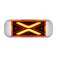 4 LED Saber Rectangular Marker Light - Amber or Red LEDs (Amber or Red Lens)