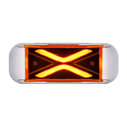 4 LED Saber Rectangular Marker Light - Amber or Red LEDs (Amber or Red Lens)
