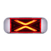 4 LED Saber Rectangular Marker Light - Amber or Red LEDs (Amber or Red Lens)