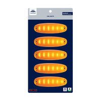 6 Amber LED Cab Lights For 2008-2017 Freightliner Cascadia - Amber LEDs (Amber or Clear Lens)