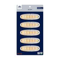 6 Amber LED Cab Lights For 2008-2017 Freightliner Cascadia - Amber LEDs (Amber or Clear Lens)