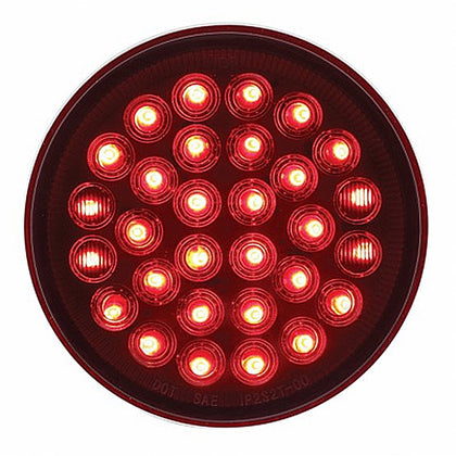 United Pacific - 30 LED 4" Round Stop, Turn & Tail Light - Red LEDs (Red Lens)