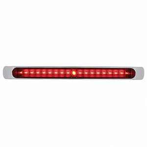 United Pacific - 19 LED 17" Stop, Turn & Tail Light Bar w/ Bezel - Red LEDs (Red Lens)