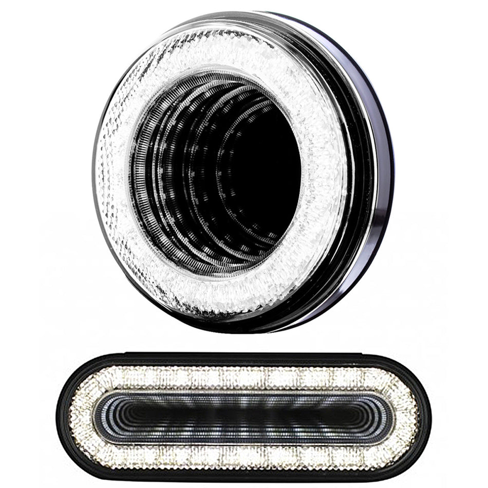 United Pacific - 24 LED 4" Round or 6" Oval Mirage Back-Up Light (White LEDs)