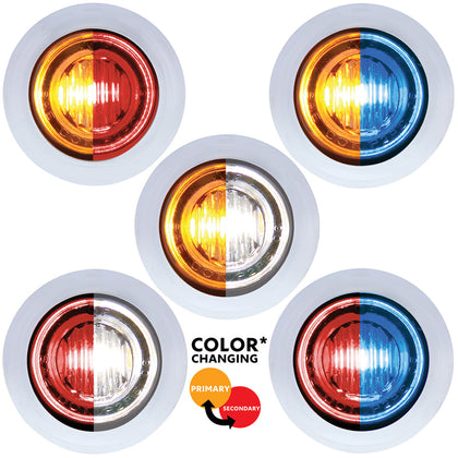 3 LED 3/4" Mini Double Fury Clearance/Marker Light - Various LED Colors