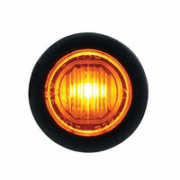 Single SMD LED 3/4" Mini Light (Clearance/Marker) w/ Rubber Grommet - Amber or Red LEDs (Amber or Red Lens)