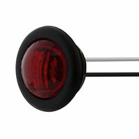 Single SMD LED 3/4" Mini Light (Clearance/Marker) w/ Rubber Grommet - Amber or Red LEDs (Amber or Red Lens)