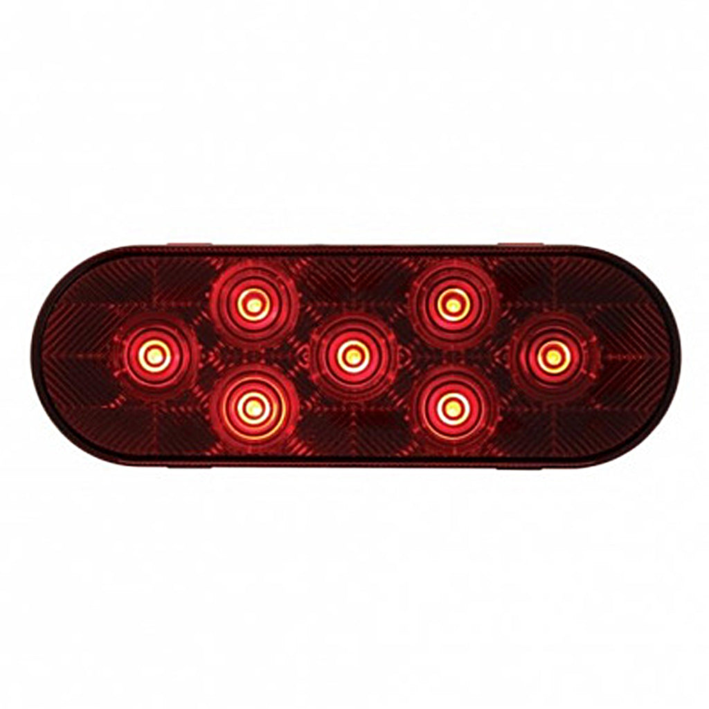 United Pacific - 7 LED Oval Stop, Turn & Tail Light - Red LEDs (Red or Clear Lens)