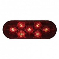 United Pacific - 7 LED Oval Stop, Turn & Tail Light - Red LEDs (Red or Clear Lens)