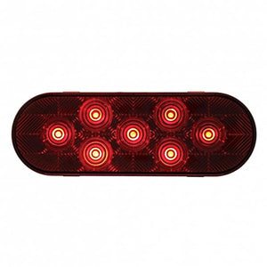 United Pacific - 7 LED Oval Stop, Turn & Tail Light - Red LEDs (Red or Clear Lens)