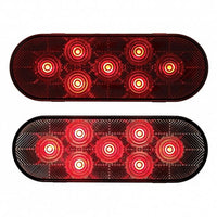 United Pacific - 7 LED Oval Stop, Turn & Tail Light - Red LEDs (Red or Clear Lens)