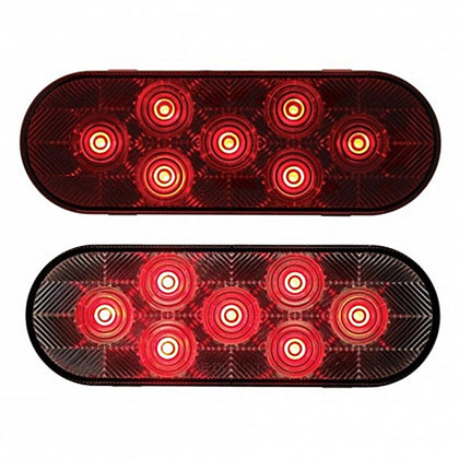 United Pacific - 7 LED Oval Stop, Turn & Tail Light - Red LEDs (Red or Clear Lens)