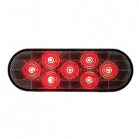 United Pacific - 7 LED Oval Stop, Turn & Tail Light - Red LEDs (Red or Clear Lens)