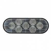 United Pacific - 7 LED Oval Stop, Turn & Tail Light - Red LEDs (Red or Clear Lens)