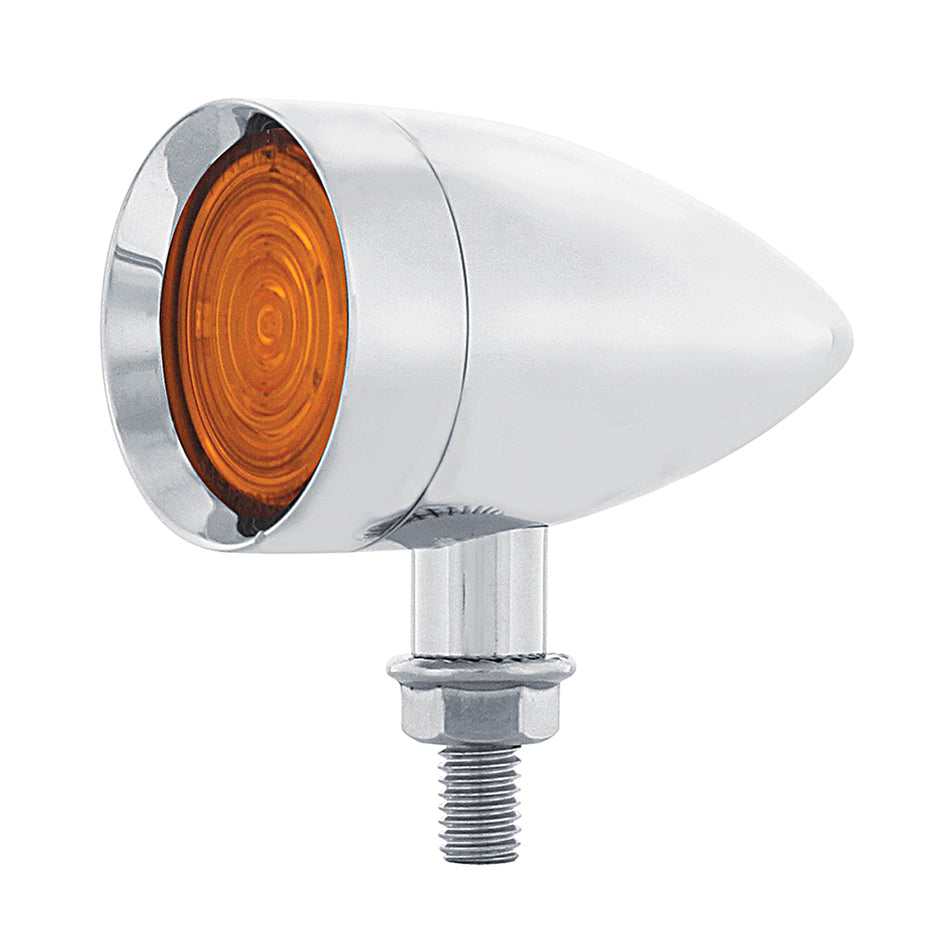 9 LED Dual Function Mini Bullet Light - Amber or Red LEDs (Amber or Red Lens)