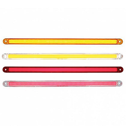 24 LED Dual Function 12" GloLight Turn Signal Bar - Amber or Red LEDs (Amber or Red Lens)