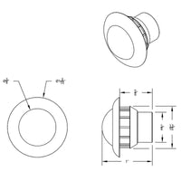 3 LED Dual Function 3/4" Mini Clearance/Marker Light w/ Crystal Lens - Amber or Blue LEDs (Amber or Blue Lens)