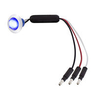 3 LED Dual Function 3/4" Mini Clearance/Marker Light w/ Crystal Lens - Amber or Blue LEDs (Amber or Blue Lens)