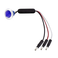 3 LED Dual Function 3/4" Mini Clearance/Marker Light w/ Crystal Lens - Amber or Blue LEDs (Amber or Blue Lens)