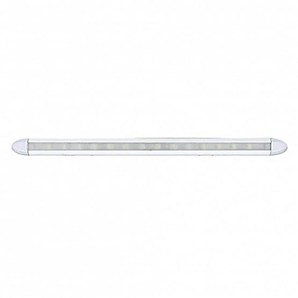 United Pacific - 14 LED 6" Slim Light Bar - Blue LEDs (Clear Lens)