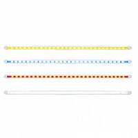 United Pacific - 28 LED 12" Slim Light Bar - Amber, Blue, Red or White LEDs (Clear Lens)