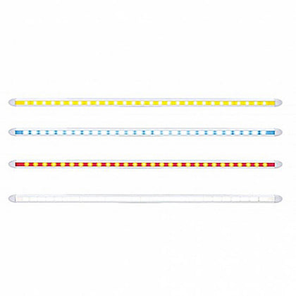 United Pacific - 28 LED 12" Slim Light Bar - Amber, Blue, Red or White LEDs (Clear Lens)