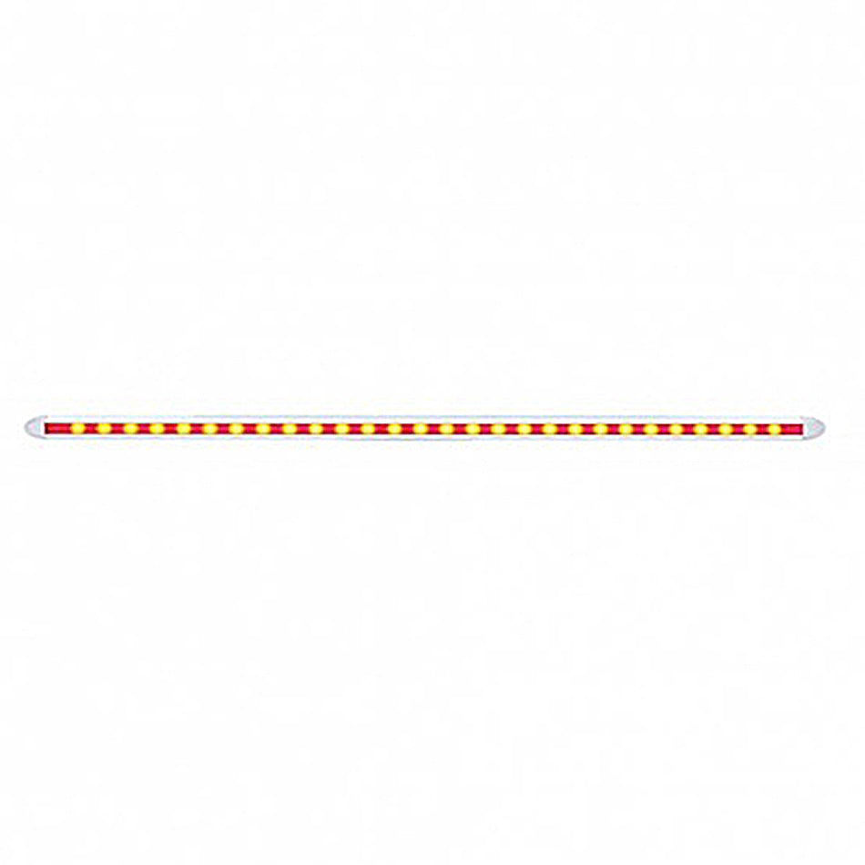 United Pacific - 28 LED 12" Slim Light Bar - Amber, Blue, Red or White LEDs (Clear Lens)