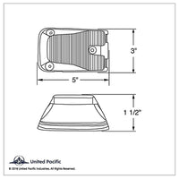 6 LED Door Side Indicator Light For 1998-2024 Volvo VNL - Amber LEDs (Clear Lens)